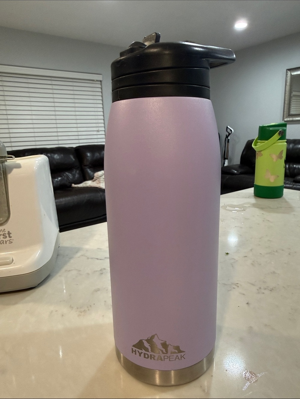 HydraPeak Lavender Stainless Steel Insulated Bottle with Flip Lid
